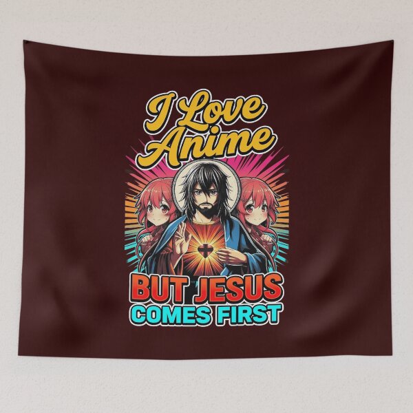 Item preview, I Love Anime but Jesus Comes First designed and sold by ruthcam.