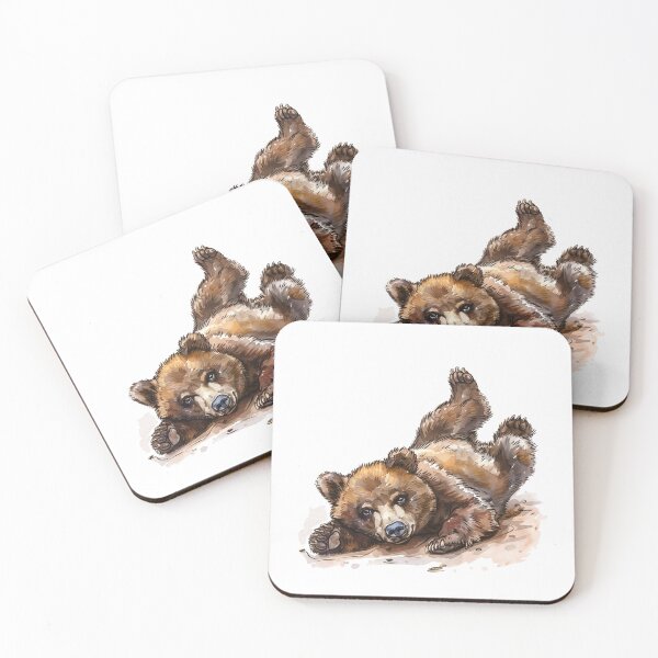 Item preview, Bear Cub | Cute Woodland Animal Watercolor Art designed and sold by Mandayartstudio.
