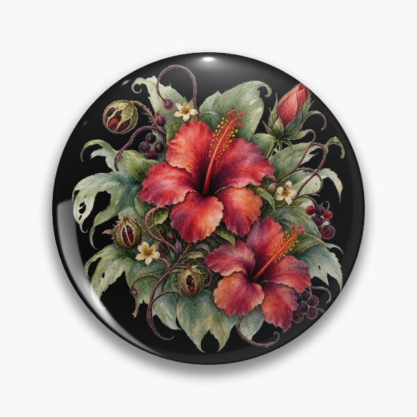 Item preview, Poisonous Gothic Hibiscus Transparent PNG - Dark Botanical Watercolor Art designed and sold by IamNolmo.