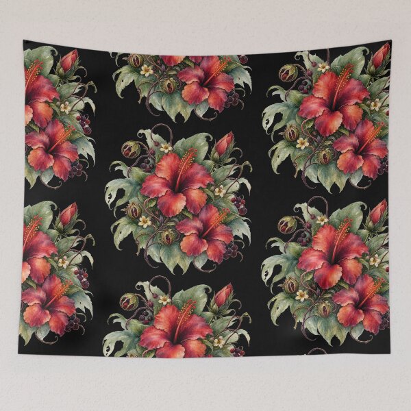 Item preview, Poisonous Gothic Hibiscus Transparent PNG - Dark Botanical Watercolor Art designed and sold by Nolmo.
