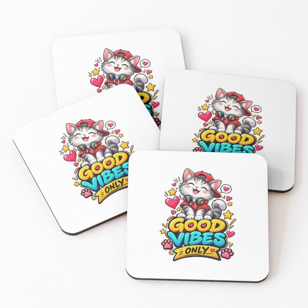 Item preview, Good Vibes Only- cute cat lover design designed and sold by ShivArts01.