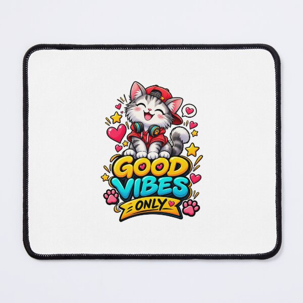 Item preview, Good Vibes Only- cute cat lover design designed and sold by ShivArts01.