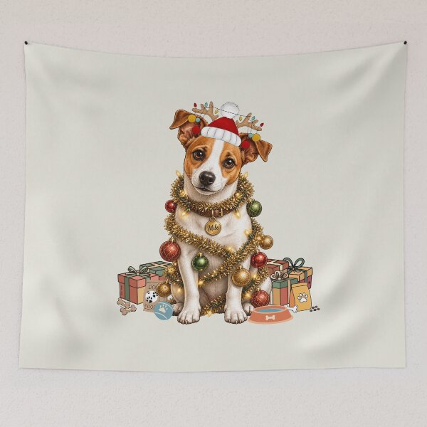 Item preview, Jack Russell Christmas Merry Christmas Faith Looks Good designed and sold by FaithLooksGood.