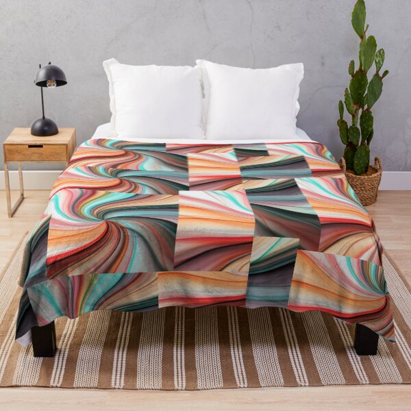 Item preview, Modern Abstract Multi Color Swirls Fluid Art Pattern designed and sold by NikBrin Prevail .