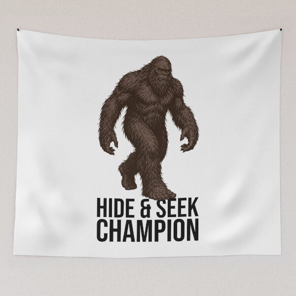 Item preview, Bigfoot Hide & Seek Champion Funny Sasquatch Design designed and sold by xndrlab.
