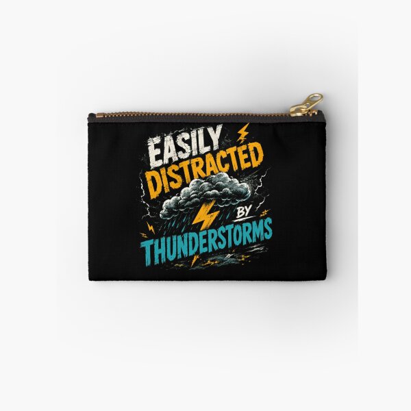 Item preview, Easily Distracted By Thunderstorms Weather Enthusiast Meteorology Lover designed and sold by SkeletonsDanger.