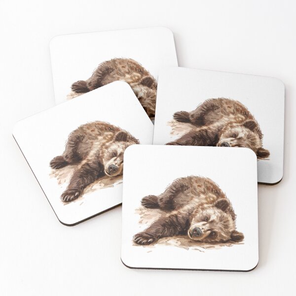 Item preview, Bear Cub | Cute Woodland Animal Watercolor Art designed and sold by Mandayartstudio.