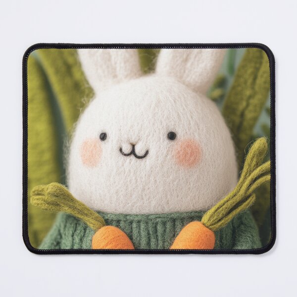 Item preview, Cute Needle Felted Bunny with Carrots designed and sold by blairvina9028.
