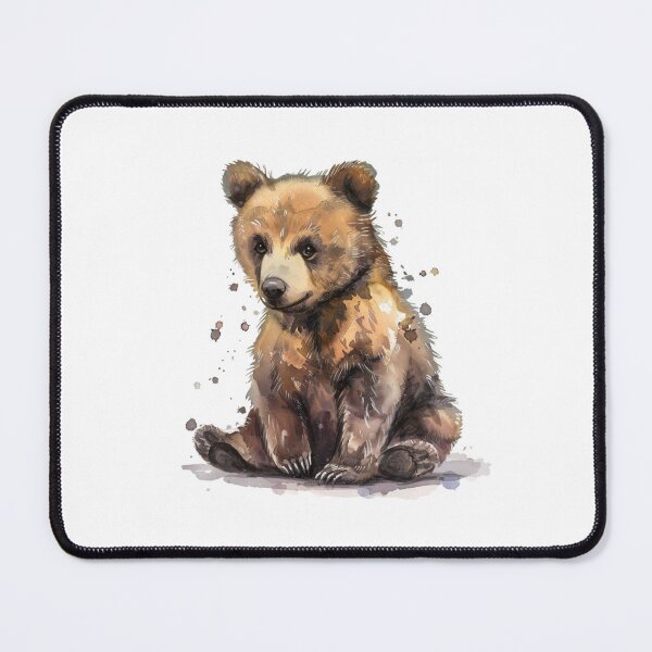 Item preview, Bear Cub | Cute Woodland Animal Watercolor Art designed and sold by Mandayartstudio.