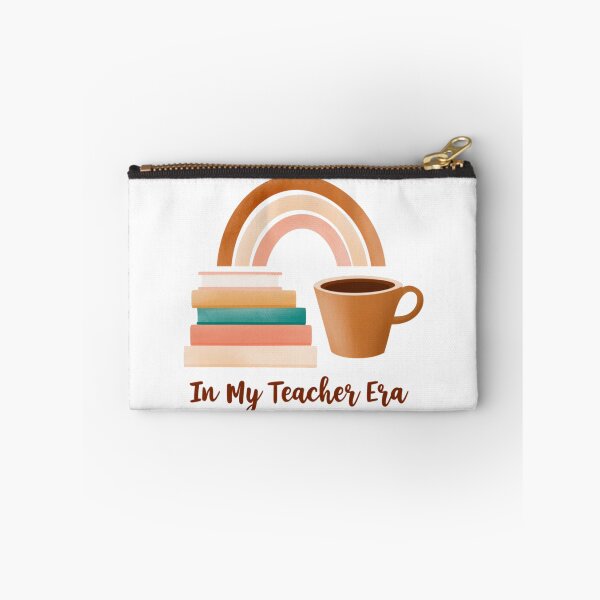 Item preview, In My Teacher Era: Cozy Teacher Coffee Mug With Books and Pastel Rainbow Illustration designed and sold by KanDa-Shop.