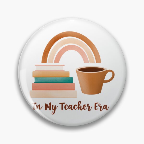 Item preview, In My Teacher Era: Cozy Teacher Coffee Mug With Books and Pastel Rainbow Illustration designed and sold by KanDa-Shop.