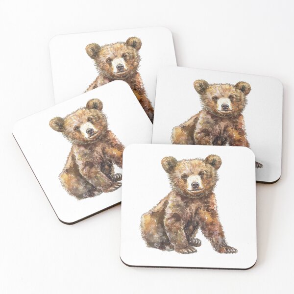 Item preview, Bear Cub | Cute Woodland Animal Watercolor Art designed and sold by Mandayartstudio.