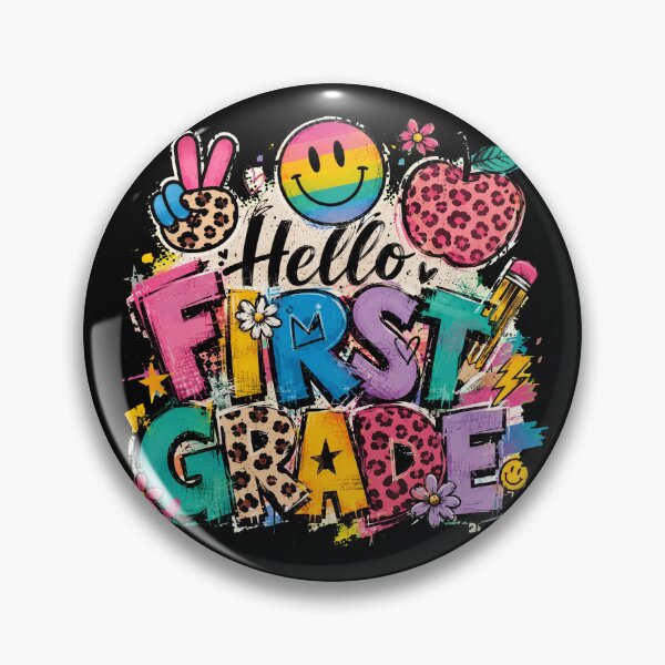 Item preview, Hello First Grade Retro Leopard Rainbow Back To School designed and sold by Vermanartist.