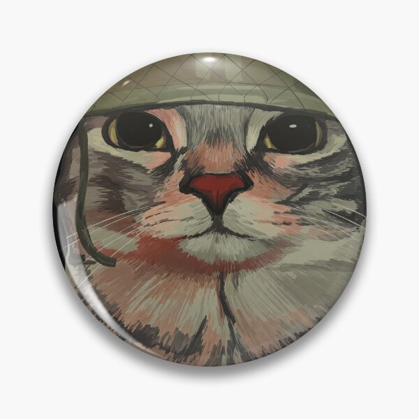 Item preview, Serious Feline Soldier In Helmet Portrait designed and sold by Eowcat.