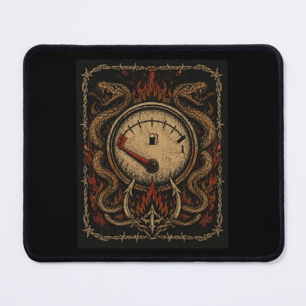 Item preview, Fuel Gauge Red Zone — Vintage 90s Metal Fan Art Gothic Rock Design designed and sold by Fanverse Merchandise.