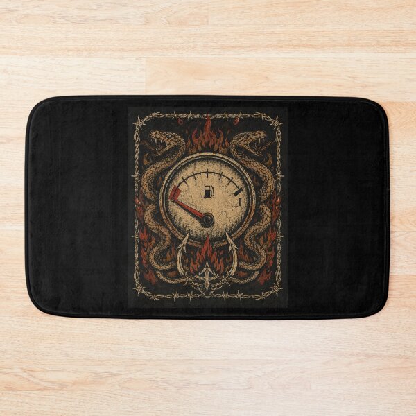 Item preview, Fuel Gauge Red Zone — Vintage 90s Metal Fan Art Gothic Rock Design designed and sold by Fanverse Merchandise.