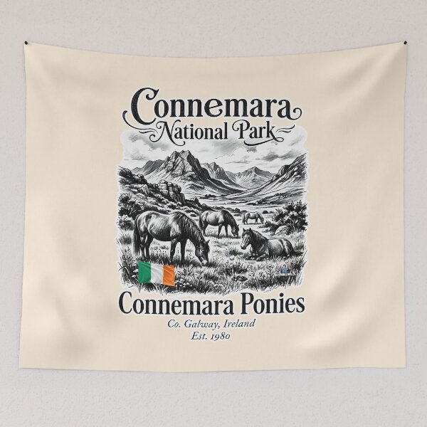 Item preview, Connemara National Park Ponies designed and sold by EvergreenPark - Tee Studio.