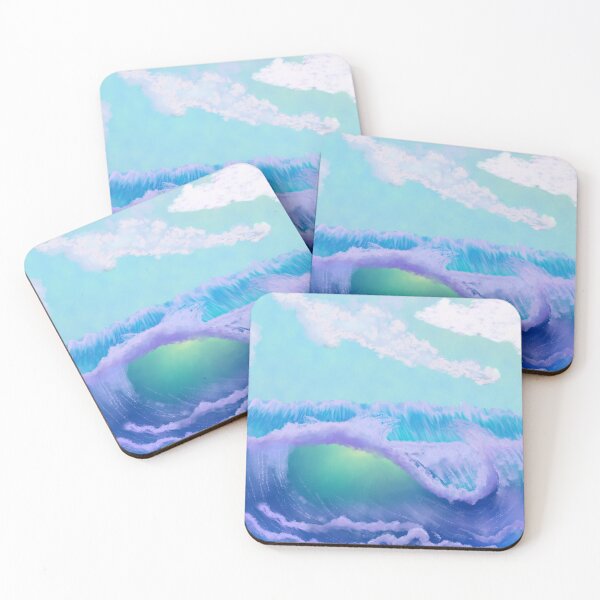 Item preview, Sunny Breakers – Tropical Ocean Wave Painting designed and sold by LizzyPrittyArts.