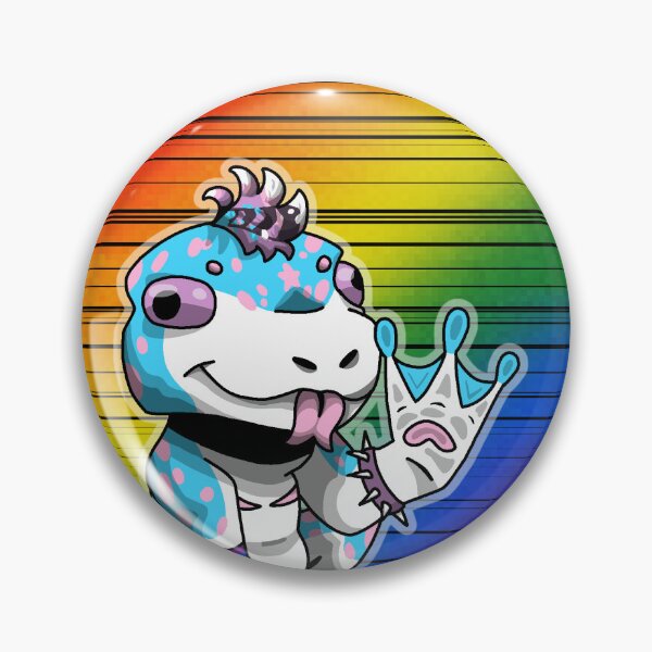 Item preview, trans sparklefrog button designed and sold by CatinPurple.