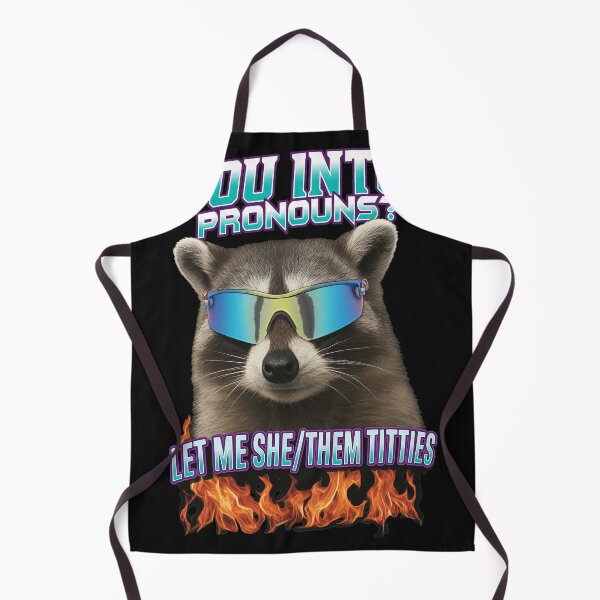 Item preview, Raccoon Pronouns Shades Flames Attitude designed and sold by Eowcat.