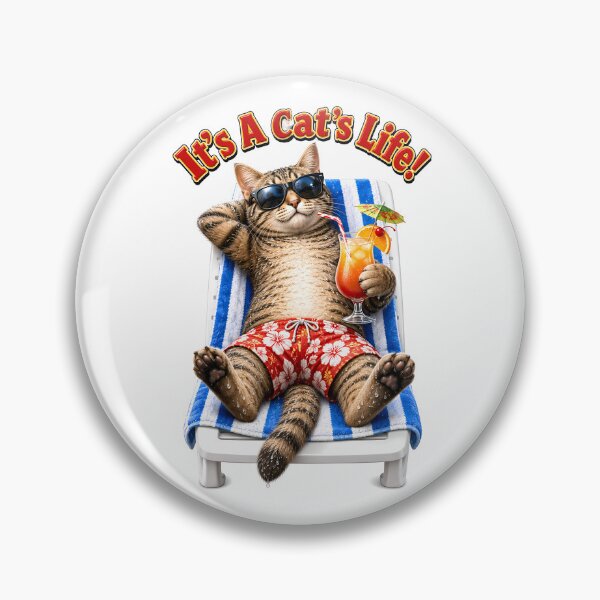 Item preview, Funny Cute Cat Sunbathing designed and sold by MarkColeImaging.