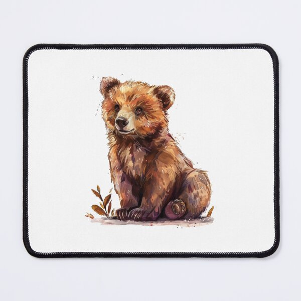 Item preview, Bear Cub | Cute Woodland Animal Watercolor Art designed and sold by Mandayartstudio.