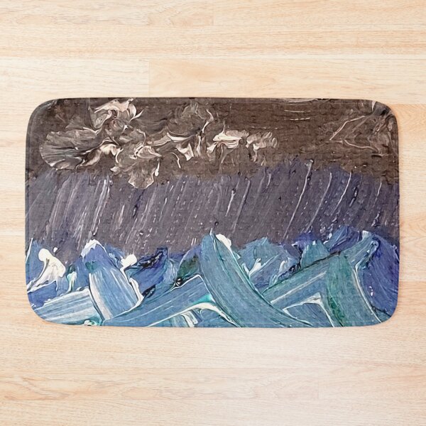 Item preview, Tiny Ocean Currents – Miniature Stormy Sea Painting designed and sold by LizzyPrittyArts.
