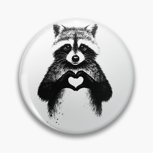 Item preview, Raccoon With Heart-shaped Paws designed and sold by biangkerok.