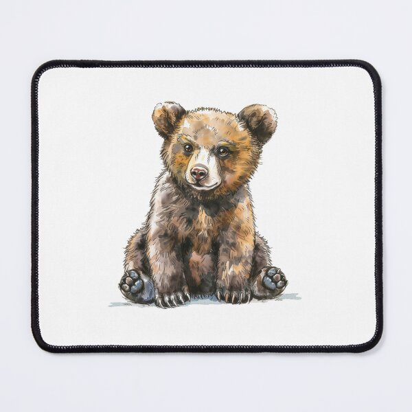 Item preview, Bear Cub | Cute Woodland Animal Watercolor Art designed and sold by Mandayartstudio.