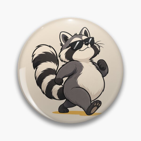 Item preview, Unbothered Raccoon — Funny Confident Waddle Cartoon Animal Graphic Tee designed and sold by Fanverse Merchandise.