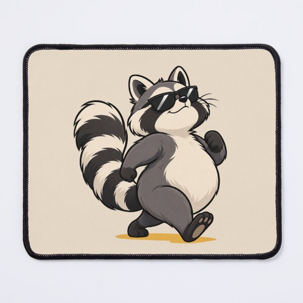 Item preview, Unbothered Raccoon — Funny Confident Waddle Cartoon Animal Graphic Tee designed and sold by Fanverse Merchandise.