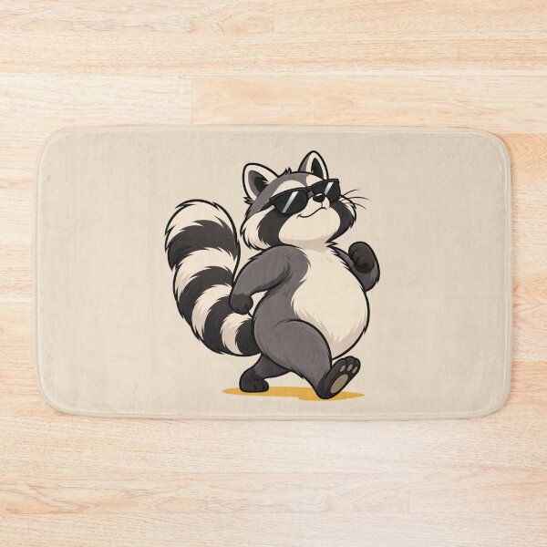 Item preview, Unbothered Raccoon — Funny Confident Waddle Cartoon Animal Graphic Tee designed and sold by Fanverse Merchandise.