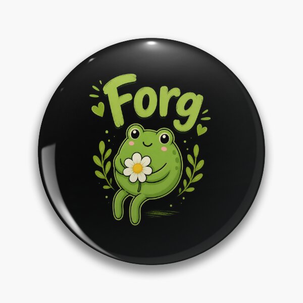 Item preview, Forg Cute Frog with Flower Funny Wholesome Frog Meme Design designed and sold by MiALopezArt.
