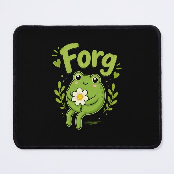 Item preview, Forg Cute Frog with Flower Funny Wholesome Frog Meme Design designed and sold by MiALopezArt.