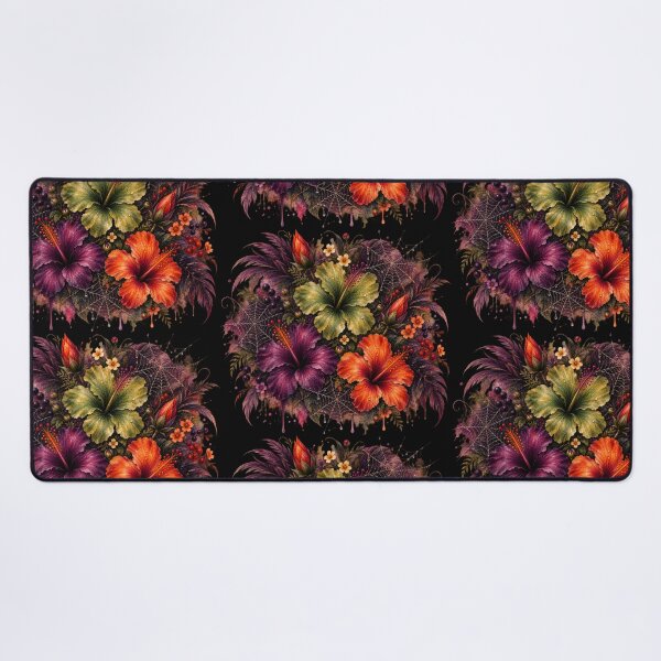 Item preview, Gothic Halloween Hibiscus Dark Floral - Spooky Spiderweb Watercolor Botanical Art designed and sold by Nolmo.