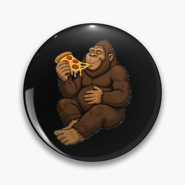 Item preview, Funny Bigfoot Pizza Eating Sasquatch Food Lover Cartoon designed and sold by CG Studio.