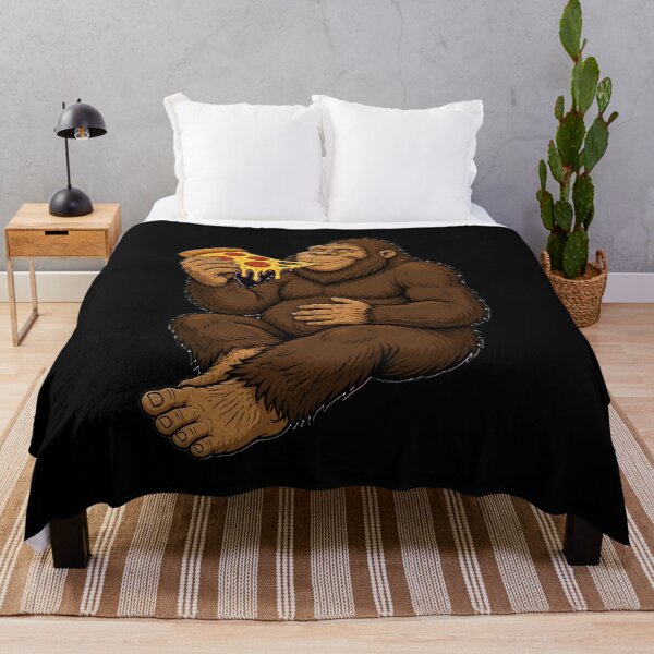 Item preview, Funny Bigfoot Pizza Eating Sasquatch Food Lover Cartoon designed and sold by CG Studio.