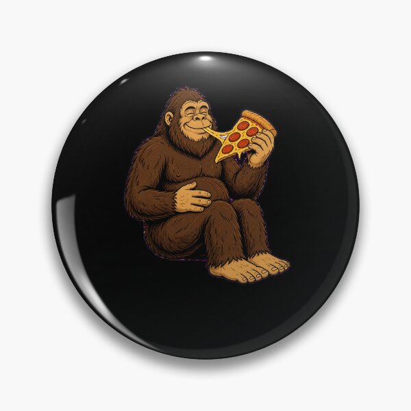 Item preview, Funny Bigfoot Pizza Eating Sasquatch Food Lover Cartoon designed and sold by CG Studio.