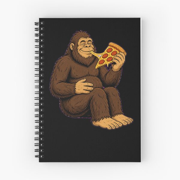 Item preview, Funny Bigfoot Pizza Eating Sasquatch Food Lover Cartoon designed and sold by CG Studio.