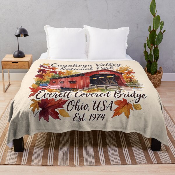 Item preview, Everett Bridge Fall Watercolor designed and sold by EvergreenPark - Tee Studio.