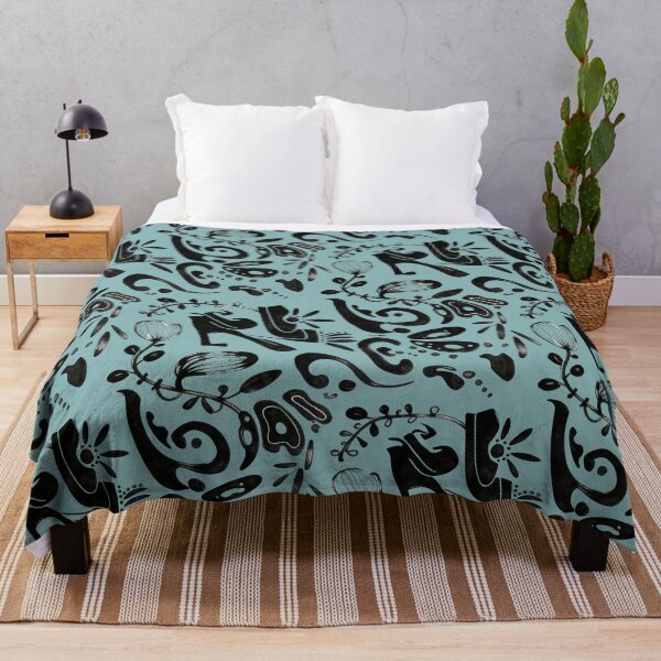 Item preview, Turquoise Folk Pattern designed and sold by wissal.studio.
