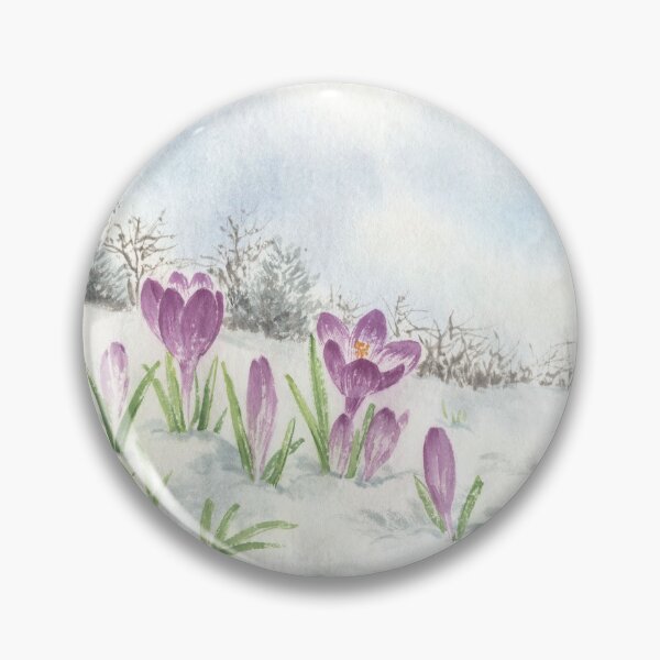 Item preview, January 3rd birthday flower Spring Crocus Landscape designed and sold by 366birthflower.