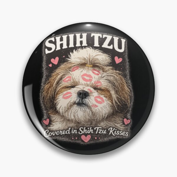Item preview, Shih Tzu Covered in Kisses – Cute Dog Lover Vintage Graphic T-Shirt | Shih Tzu Kisses Tee | Funny Pet Mom Gift designed and sold by PawsAndPallette .