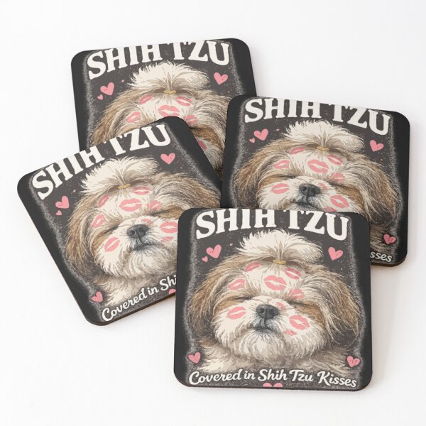 Item preview, Shih Tzu Covered in Kisses – Cute Dog Lover Vintage Graphic T-Shirt | Shih Tzu Kisses Tee | Funny Pet Mom Gift designed and sold by PawsAndPallette .