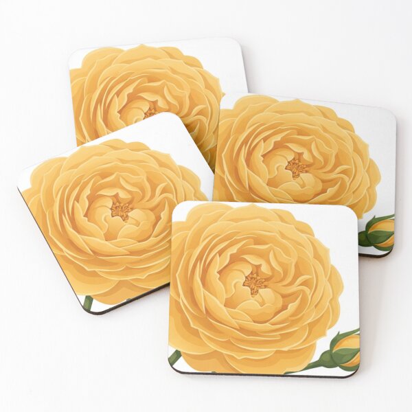 Item preview, Blooming Yellow Rose Vector Illustration designed and sold by gaohao1.