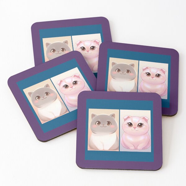Item preview, Cute Pastel Kawaii Cat Duo designed and sold by amusefullife.