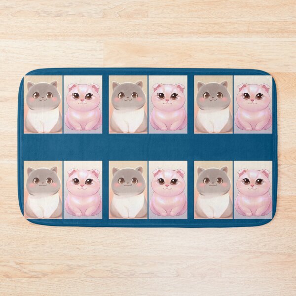 Item preview, Cute Pastel Kawaii Cat Duo designed and sold by amusefullife.