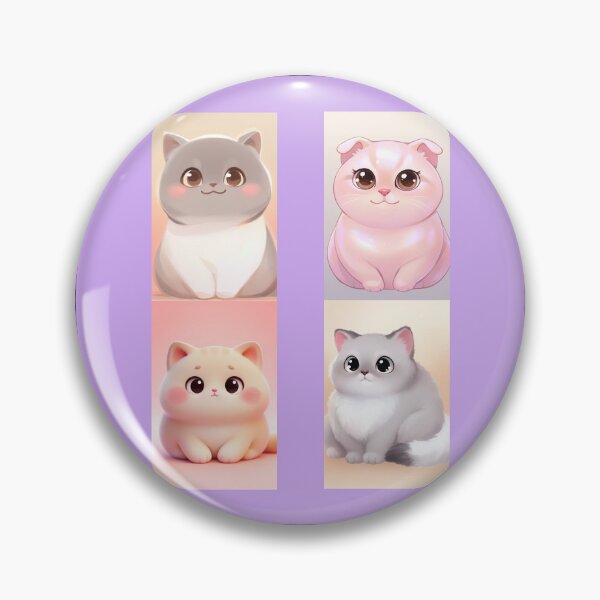 Item preview, Cute Pastel Kawaii Cat Quartet designed and sold by amusefullife.