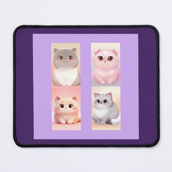 Item preview, Cute Pastel Kawaii Cat Quartet designed and sold by amusefullife.