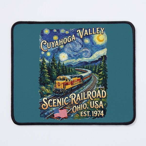 Item preview, Starry Night Cuyahoga Railroad designed and sold by EvergreenPark - Tee Studio.